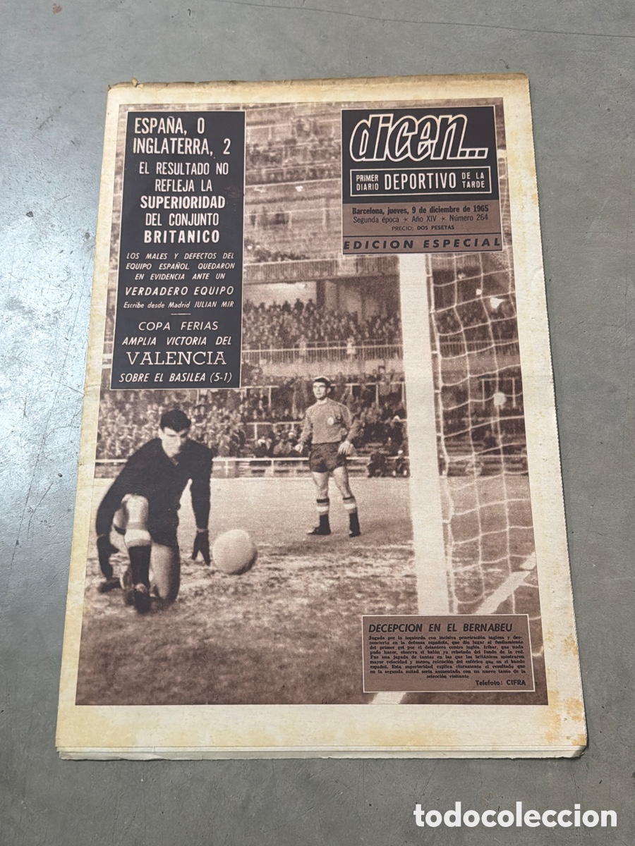 Coleccionismo deportivo: Dicen&hellip; 09/12/1965. Decepci&oacute;n en el Bernabeu.