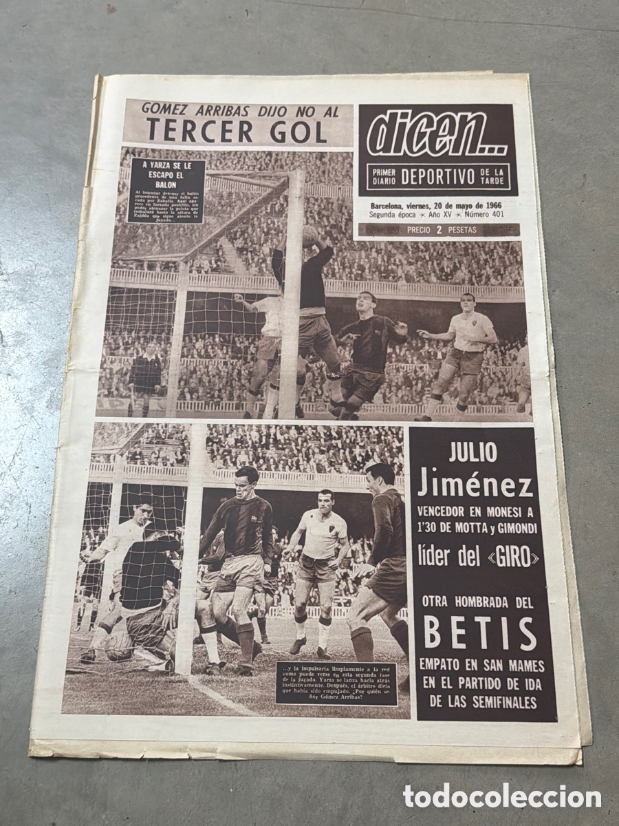 Coleccionismo deportivo: Dicen&hellip; 20/05/1966. Yarza y Julio Jim&eacute;nez.