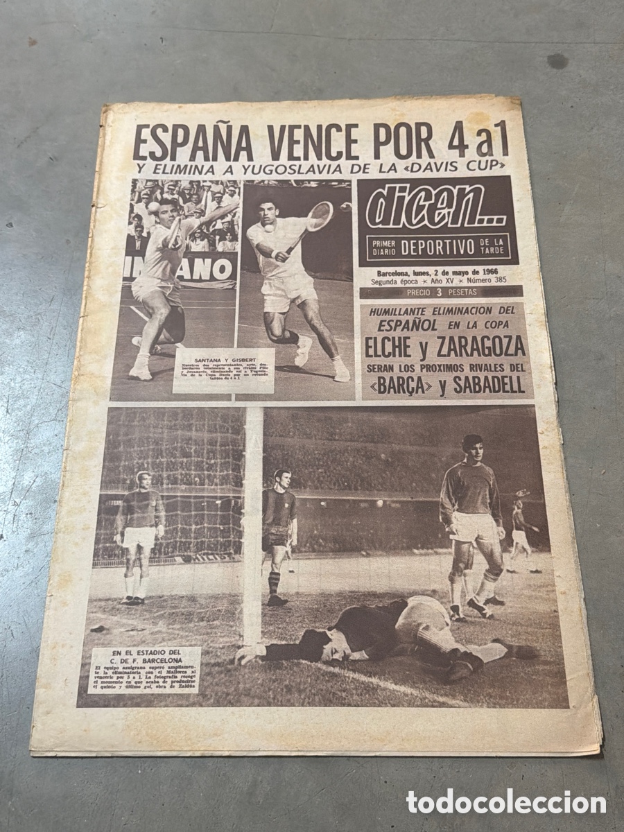 Coleccionismo deportivo: Diceb&hellip; 02/05/1966. Espa&ntilde;a vence por 4 a 1.