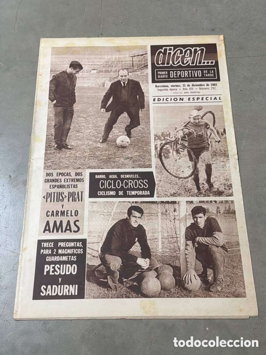 Coleccionismo deportivo: Diceb&hellip; Pitus Prat, Carmelo Amas, Pesudo y Sadurni.