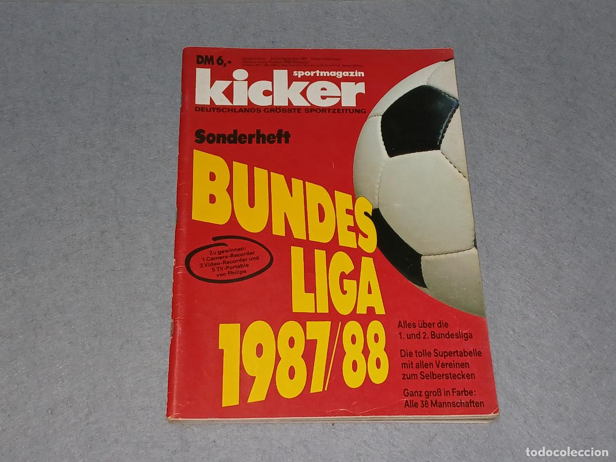 Coleccionismo deportivo: Revista Kicker sportmagazin. Gu&iacute;a Bundesliga 1987/88