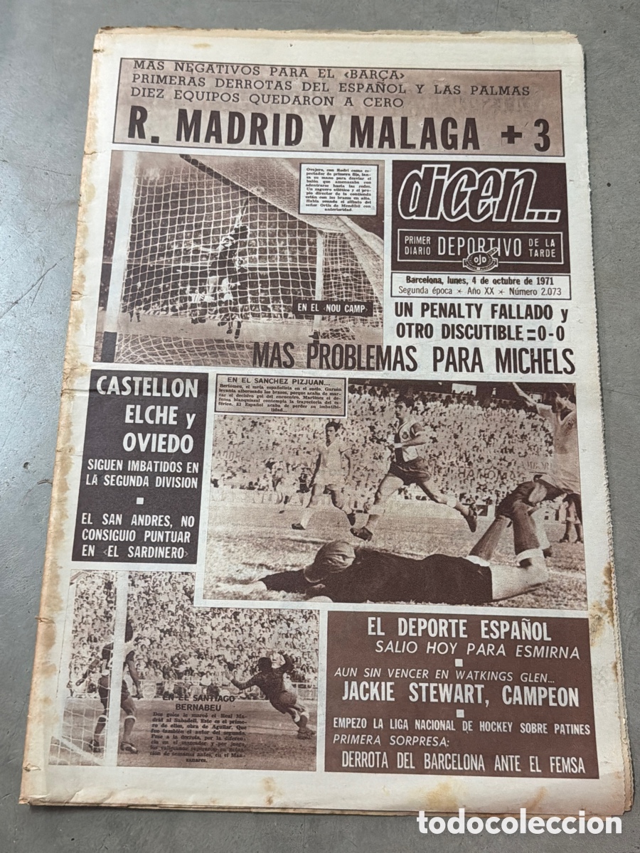 Coleccionismo deportivo: Dicen..: 04/10/1971. Michels y Jackie Stetwart.