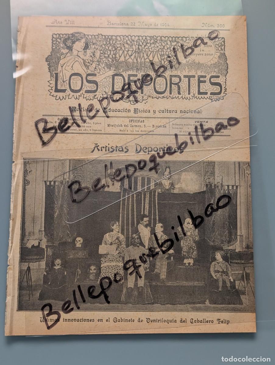 Coleccionismo deportivo: MUYVALIOSA REVISTA LOS DEPORTES BARCELONA 1904 FUTBOL AUTOMOVILISMO GORDON BENET CICLISMO PUBLICIDAD