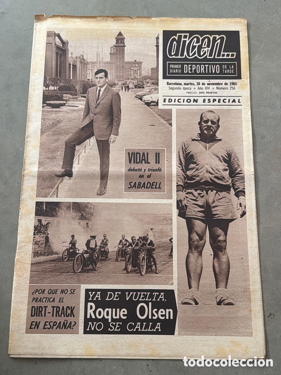 Sports collectibles: Dicen&hellip; 30/11/1965. Vidal II y Roquue Olsen.