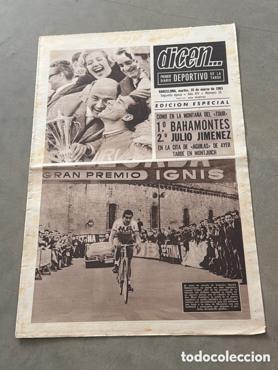 Coleccionismo deportivo: Diceb&hellip; 16/03/1965. Bahamontes y Julio Jimenez.