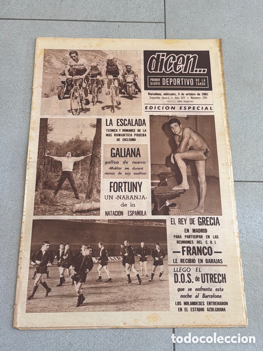 Coleccionismo deportivo: Dicen&hellip; 06/10/1965. Galiana, Fortuny y Franco.