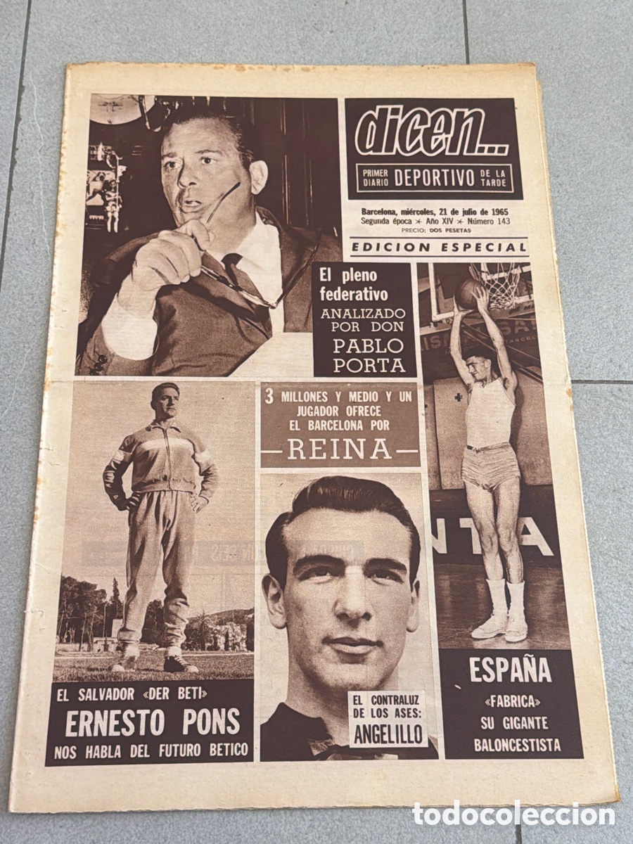 Coleccionismo deportivo: Dicen&hellip; Pablo Porta, Reina, Ernesto Pons, y Angelillo.