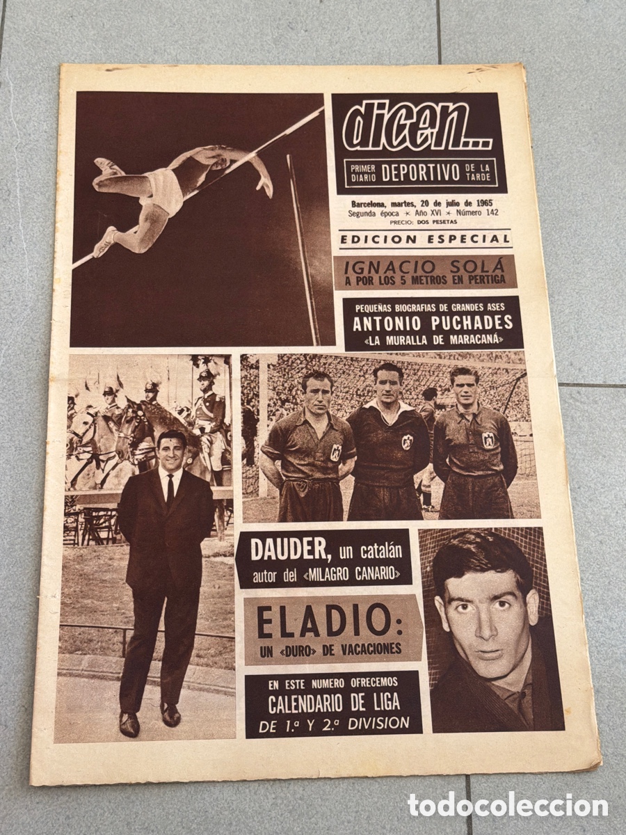 Coleccionismo deportivo: Dicen&hellip; Ignacio Sol&aacute;, Antonio Puchades, Dauder, y Eladio.