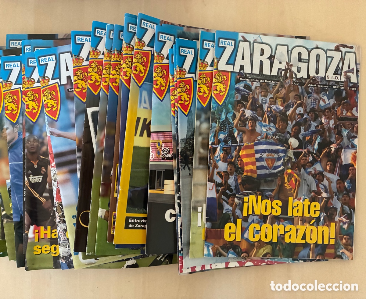 Coleccionismo deportivo: Lote Colecci&oacute;n completa 32 revistas oficiales Real Zaragoza 1999 - 2006