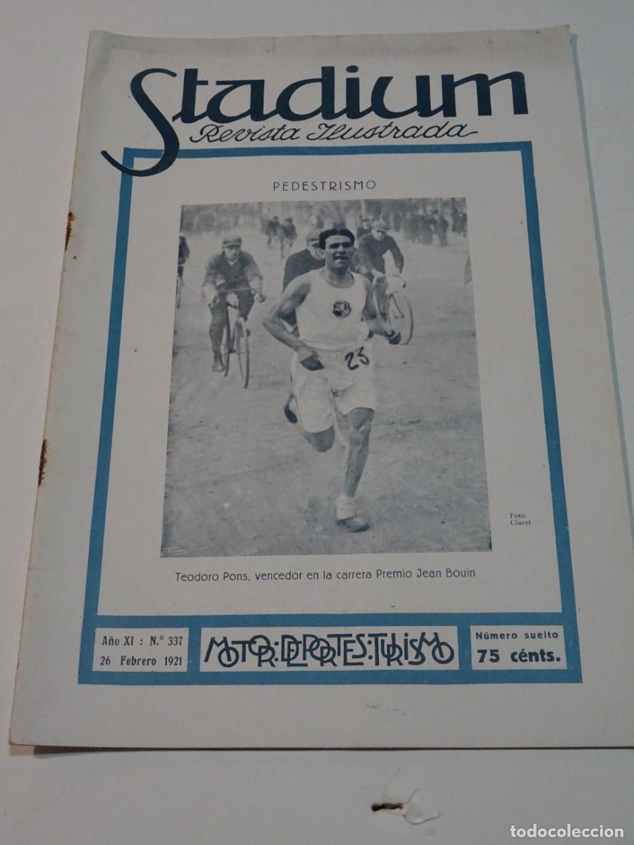 Coleccionismo deportivo: STADIUM A&Ntilde;O XI N.337 FEBRER 1921 - JEAN BOUIN, TENIS EDUARDO FLAQUER, FUTBOL FRANCIA - IRLANDA