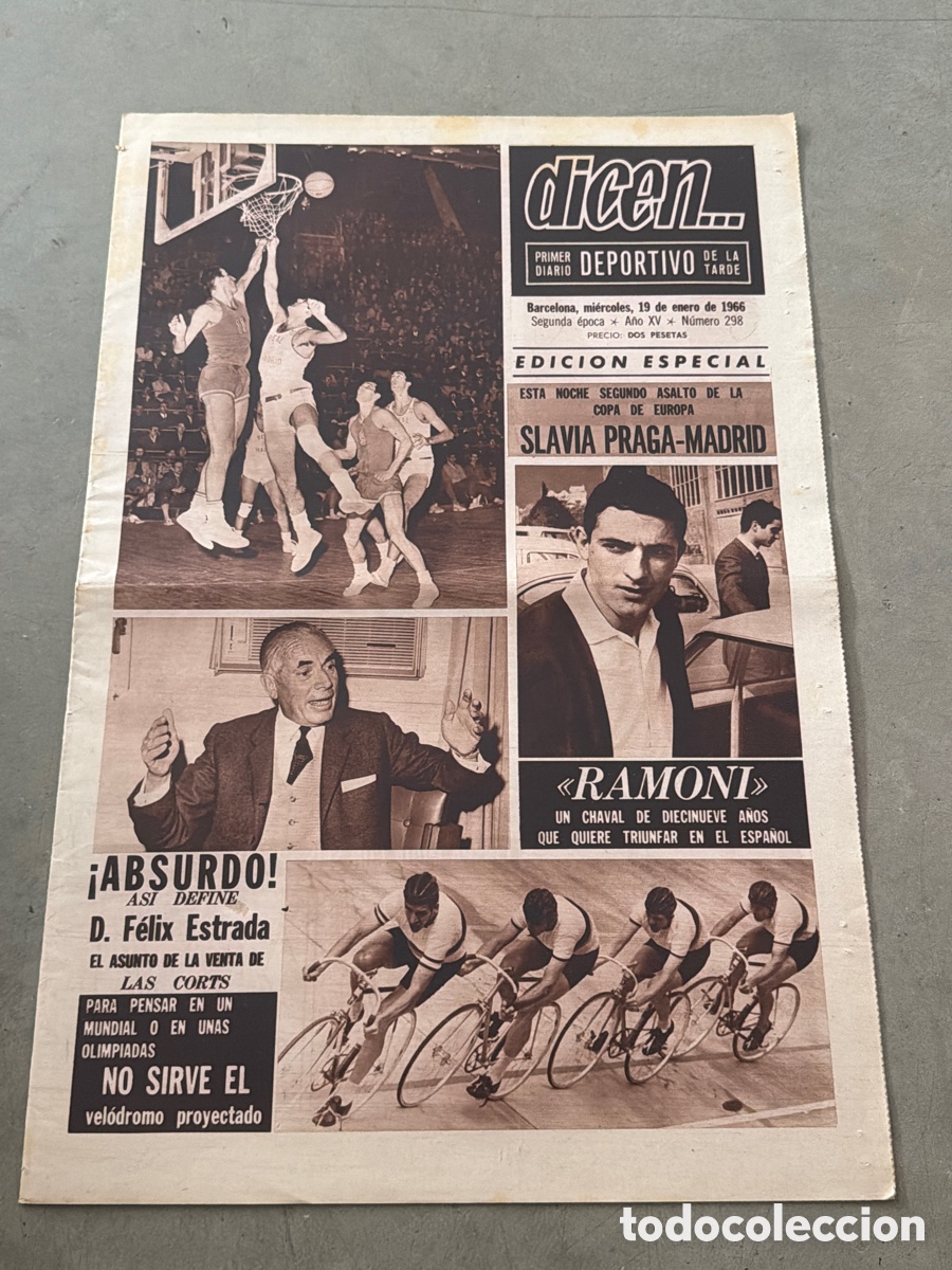 Collectionnisme sportif: Dicen&hellip; 19/01/1966. Silvia Praga-Madrid, Ramoni, y D. F&eacute;lix Estrada.