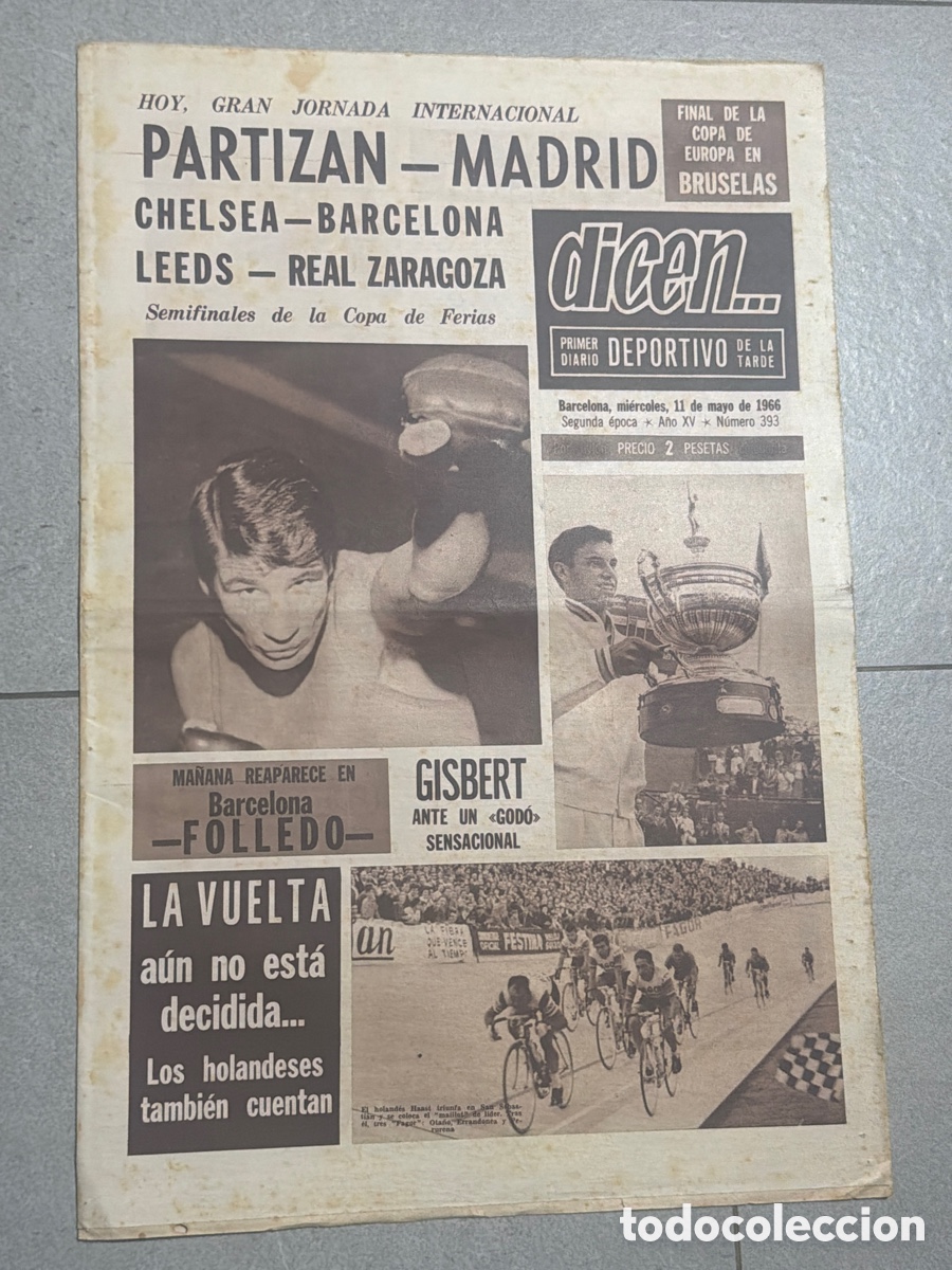 Coleccionismo deportivo: Dicen&hellip; 11/04/1966. Folledo y Gisbert.