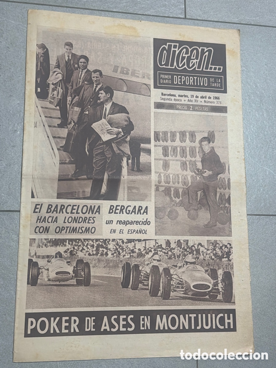 Coleccionismo deportivo: Dicen&hellip; 19/05/1966. Bergara y &ldquo;Poker de ases en Montjuich&rdquo;.