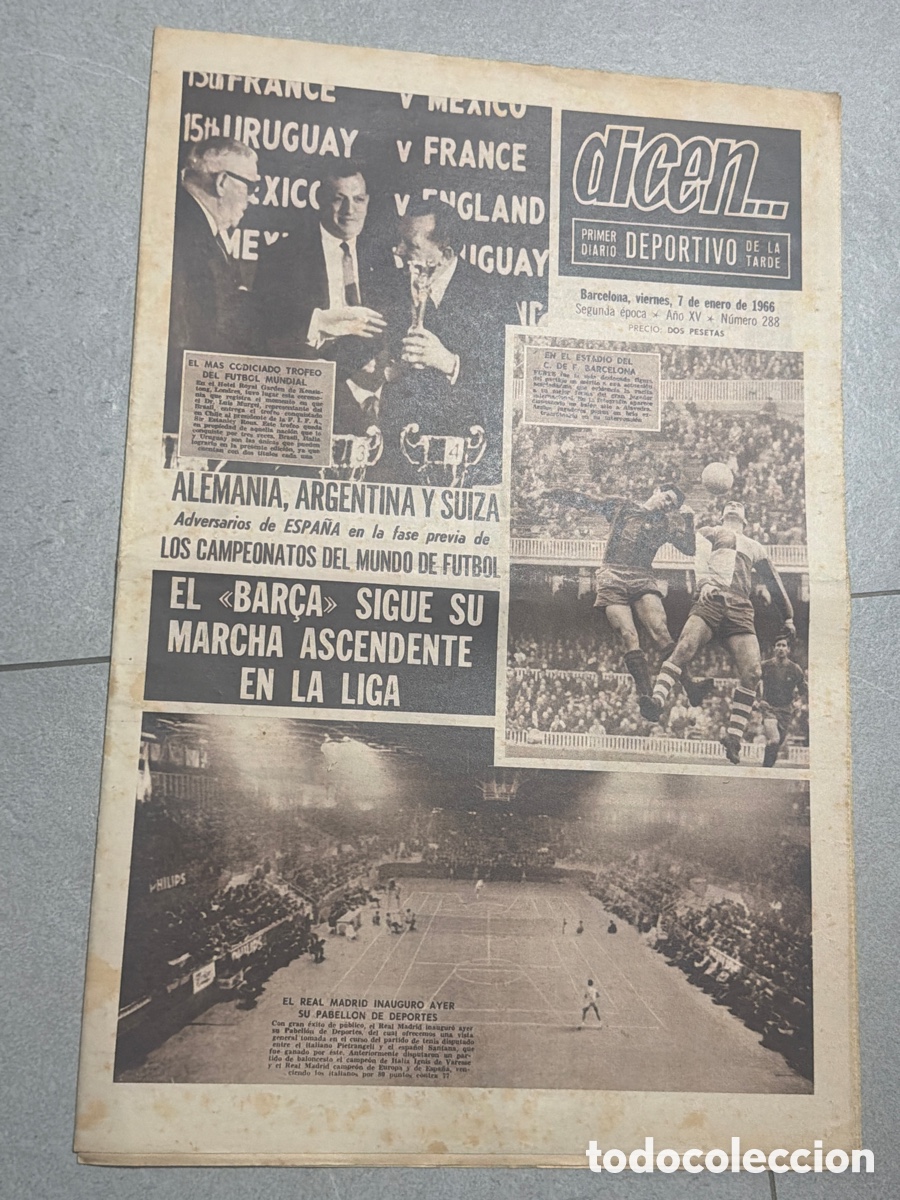 Coleccionismo deportivo: Dicen&hellip; 07/01/1966. &ldquo;El Bar&ccedil;a sigue su marcha ascendiente en la liga&rdquo;.