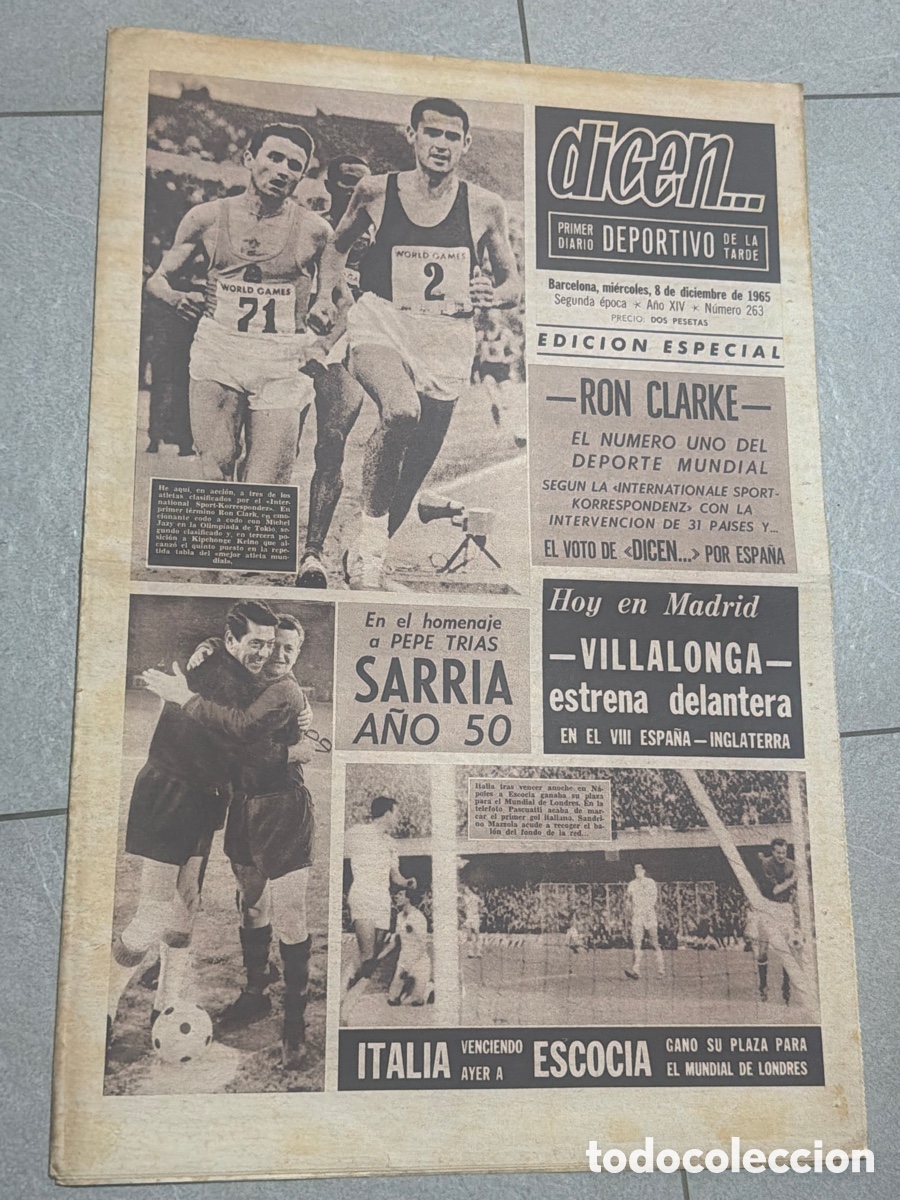 Coleccionismo deportivo: Dicen&hellip; 08/12/1965. Ron Clsrke, Pepe Trias Sarria, y Villalonga.
