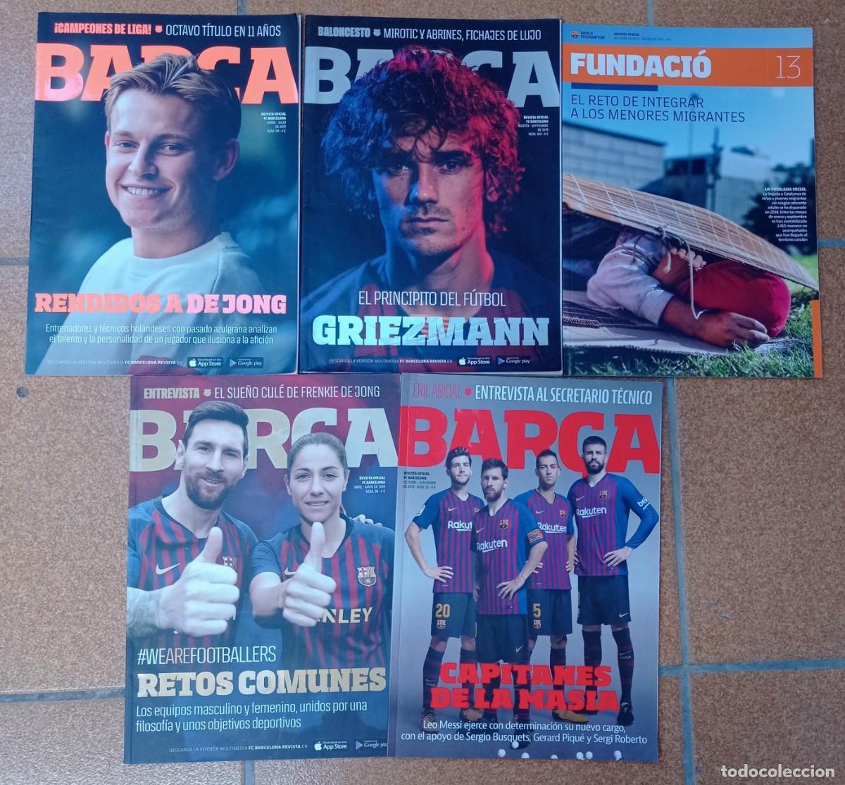 Coleccionismo deportivo: REVISTA OFICIAL FC BARCELONA N&ordm; 95, 98, 99, 100 Y FUNDACI&Oacute; 2018- 2019 MESSI, INIESTA, GRIEZMANN
