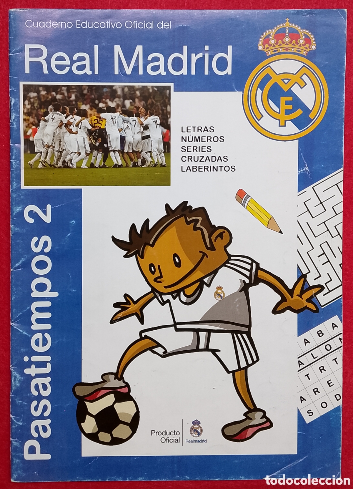 Coleccionismo deportivo: Antiguo &Aacute;lbum/Cuaderno de Pasatiempos 2 Real Madrid - Oficial (A&ntilde;o 2008/2009)