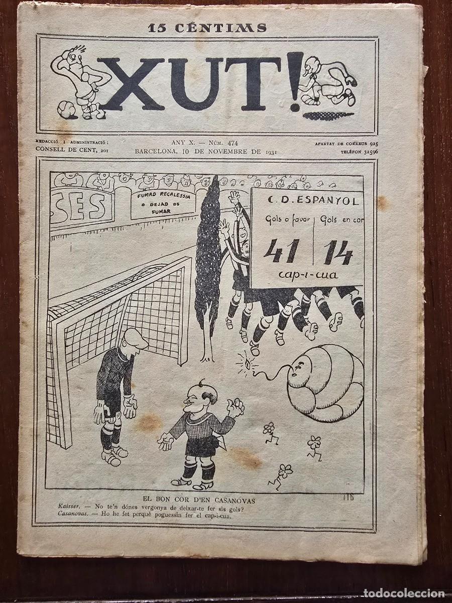 Coleccionismo deportivo: Revista Futbol Xut 474.Dibujos Castanys y Opisso
