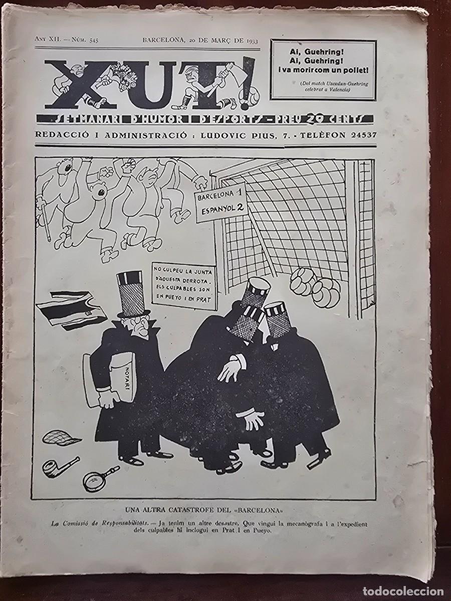 Coleccionismo deportivo: Revista Futbol Xut 545.Dibujos Castanys y Opisso