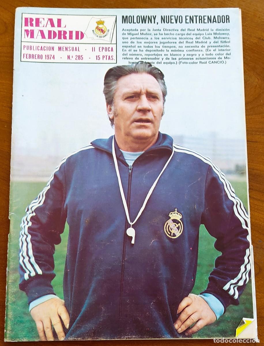Coleccionismo deportivo: ANTIGUA REVISTA REAL MADRID N&ordm; 285 - MOLOWNY, NUEVO ENTRENADOR - SIN EL POSTER