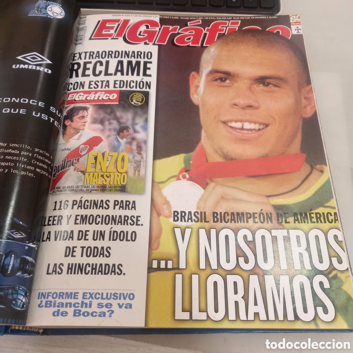 Coleccionismo deportivo: 10 revistas el gr&aacute;fico a&ntilde;o 1999 COPA AMERICA BRASIL RONALDO RIVALDO ARGENTINA MARTIN PALERMO FUTBOL