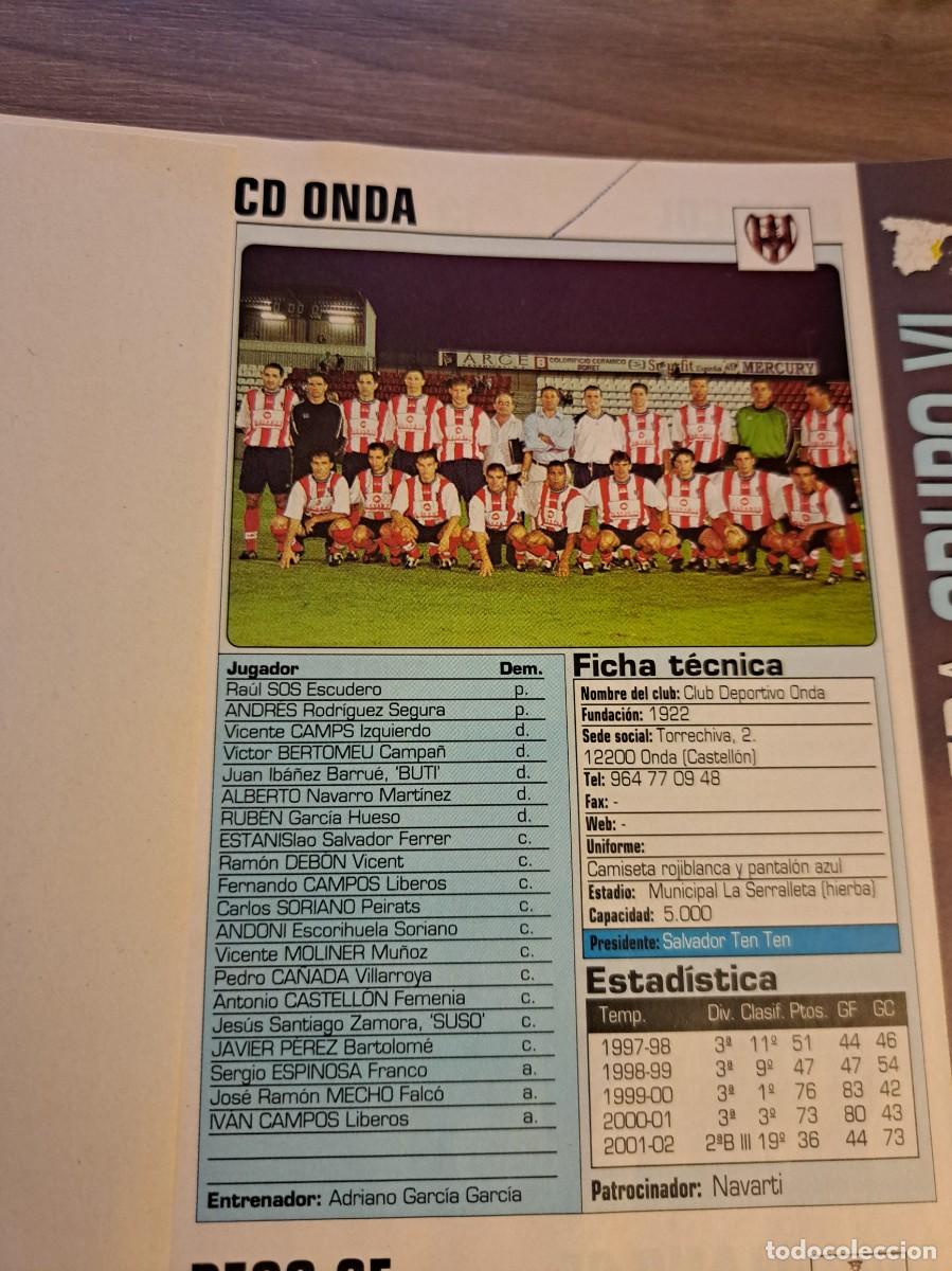 Coleccionismo deportivo: Foto plantilla y jugadores Don Bal&oacute;n 2002-03. CD Onda