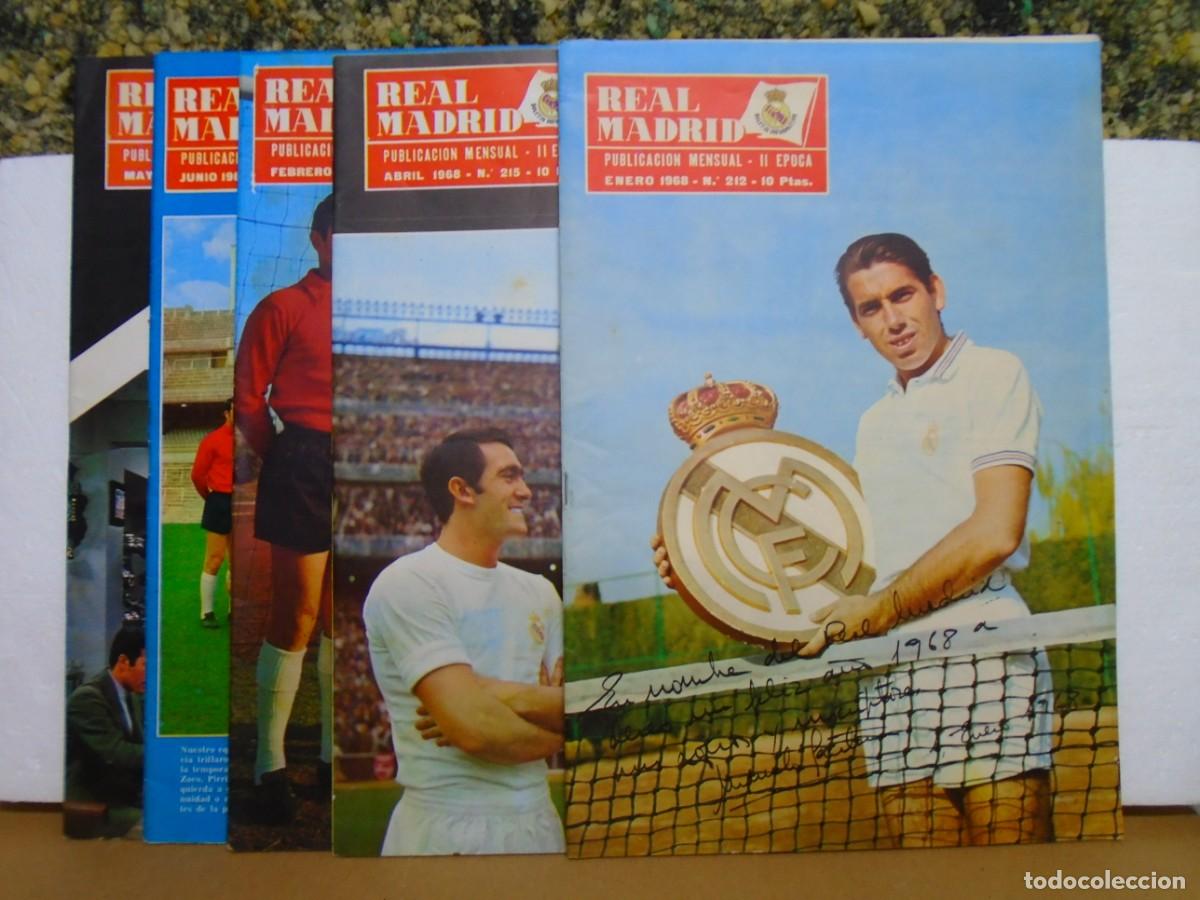 Coleccionismo deportivo: FUTBOL.REVISTA REAL MADRID 1968,CINCO NUMEROS(212-213-215-216-217)