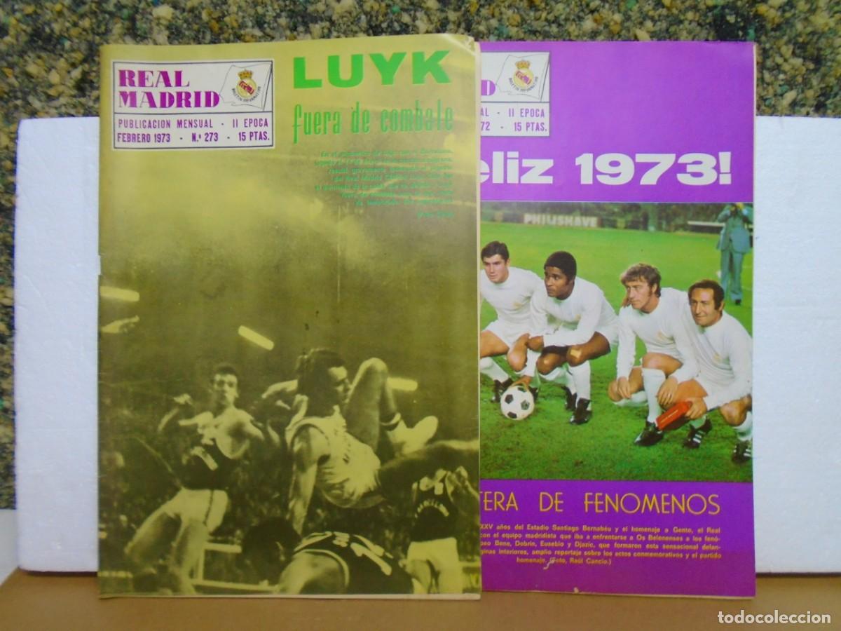 Coleccionismo deportivo: FUTBOL.REVISTA REAL MADRID 1973,NUMEROS 272-273(ENERO Y FEBRERO)