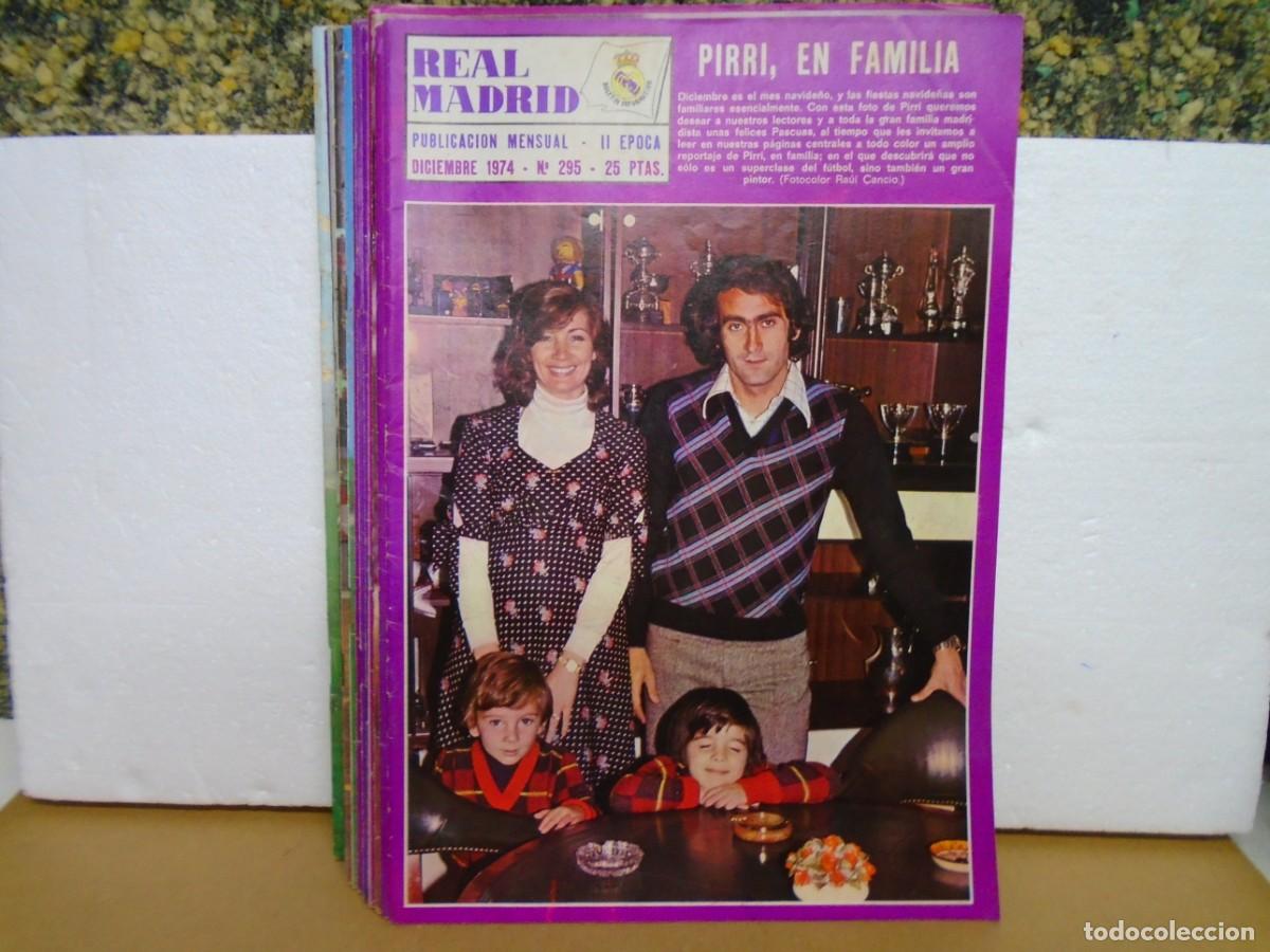 Coleccionismo deportivo: FUTBOL.REVISTA REAL MADRID 1974,DOCE REVISTAS(11 + EXTRA DE JULIO)