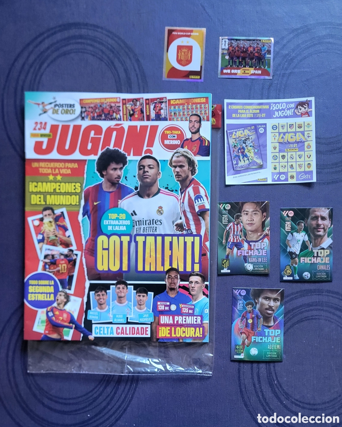 Sports collectibles: Jugon 234 con stickers especiales Espa&ntilde;a 2026 mas 3 edicion limitadas mgk mas 2 especiales liga este