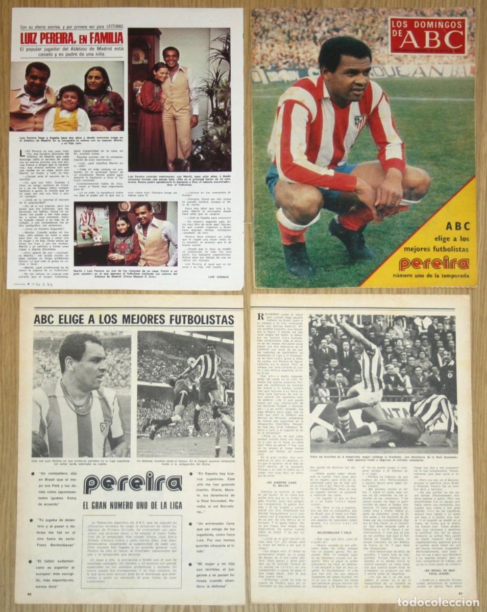 Sports collectibles: LUIZ LUIS PEREIRA lote de prensa 1970s fotos Atl&eacute;tico de Madrid Brasil f&uacute;tbol clippings