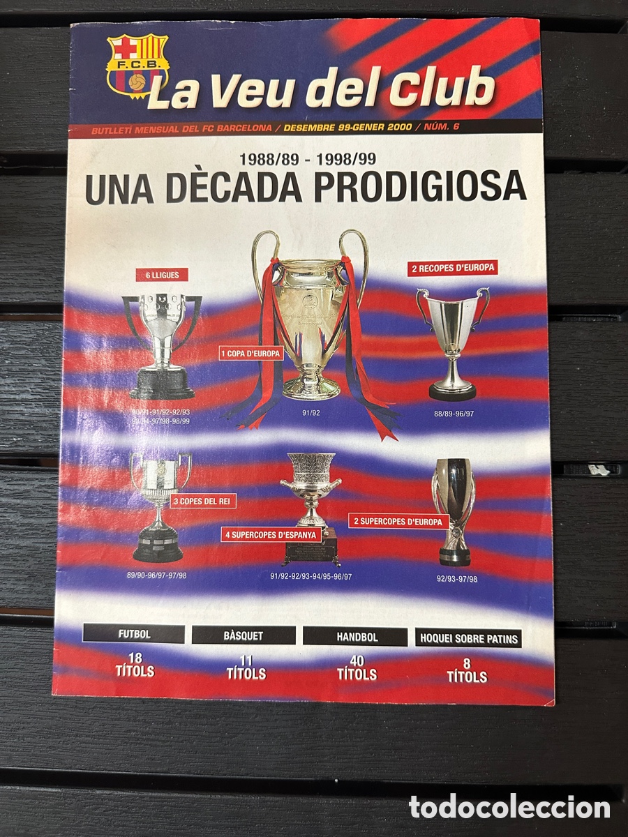 Collezionismo sportivo: REVISTA DE UNA EPOCA PRODIGIOSA CENTENARIO BAR&Ccedil;A HASTA A&Ntilde;O 1999