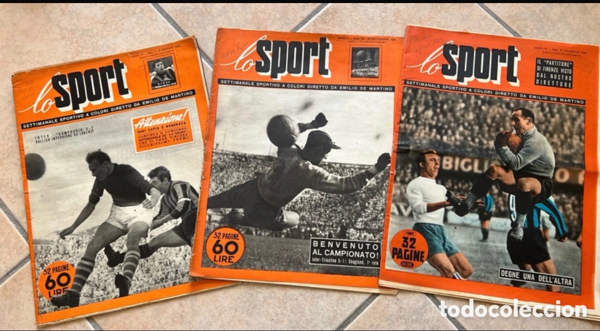 Sammelleidenschaft Sport: Tre riviste inter calcio 1952