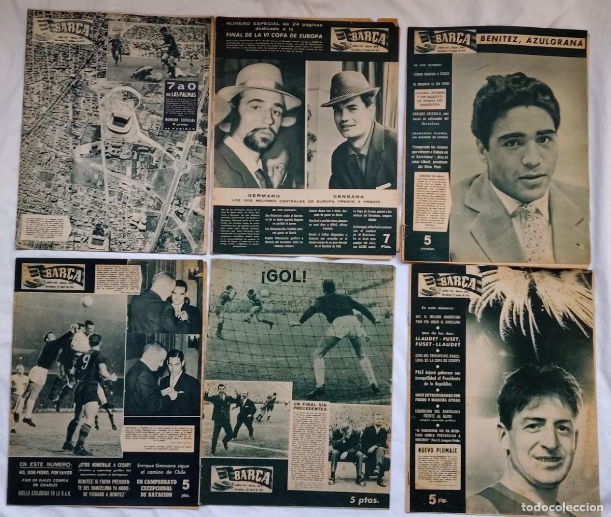 Coleccionismo deportivo: Revista Bar&ccedil;a. 6 n&uacute;meros de 1957 y 1961