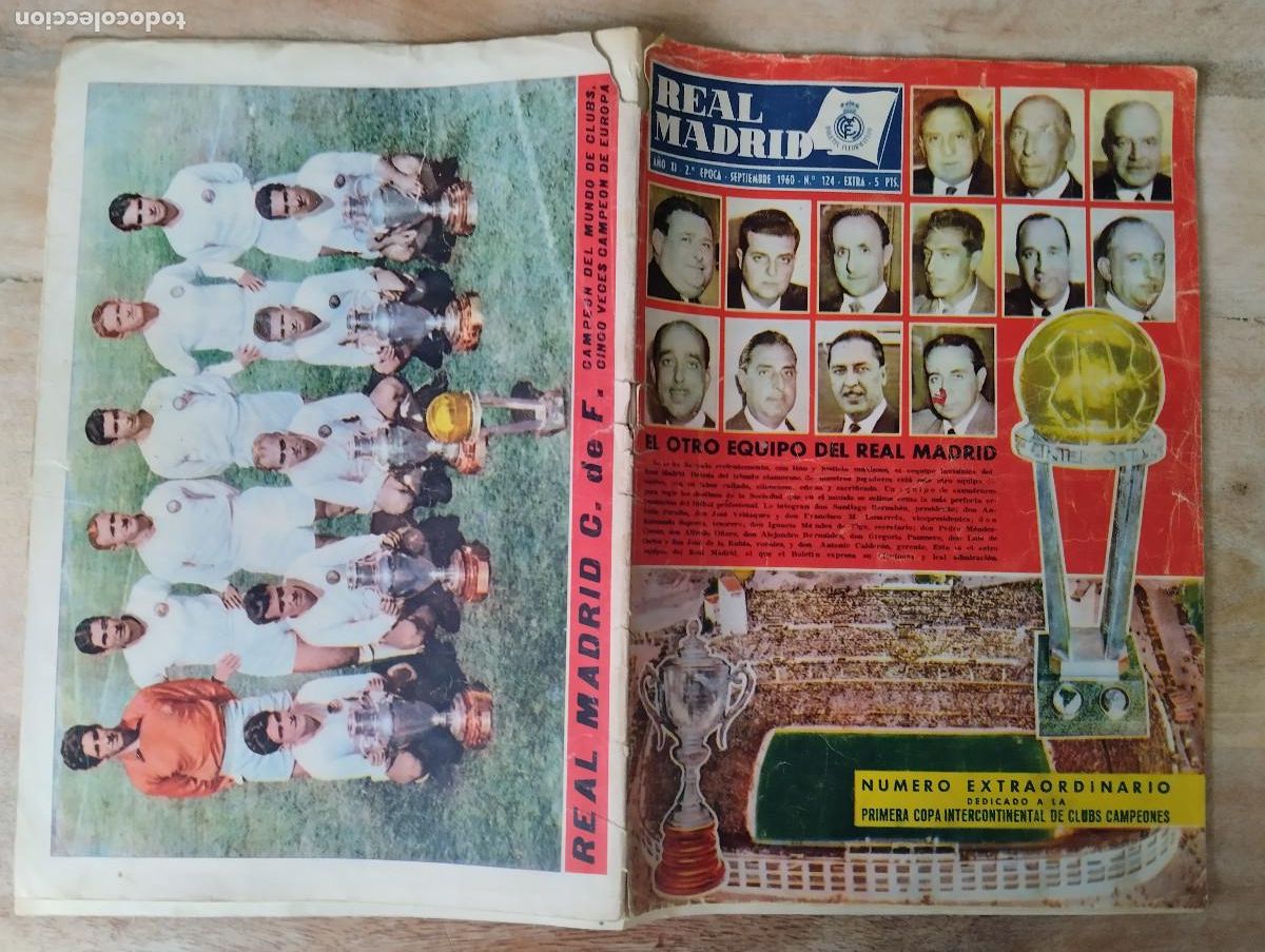 Sports collectibles: REVISTA OFICIAL REAL MADRID A&Ntilde;O 11 2&ordm; EPOCA N&ordm; 124 1960. N&Uacute;MERO EXTRAORDINARIO