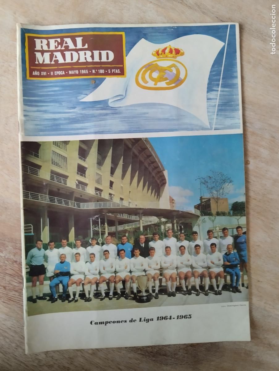 Sports collectibles: BOLETIN REVISTA OFICIAL REAL MADRID 1965 N&ordm; 180 CAMPEON LIGA FUTBOL 64/65 COPA DE EUROPA BALONCESTO