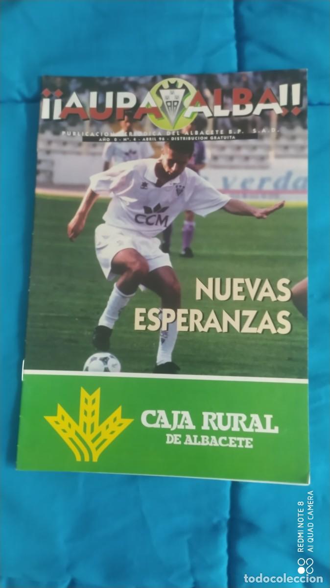 Coleccionismo deportivo: ALBACETE BALOMPIE REVISTA AUPA ALBA N&ordm; 4 ABRIL 96 ALBACETE -TENERIFE
