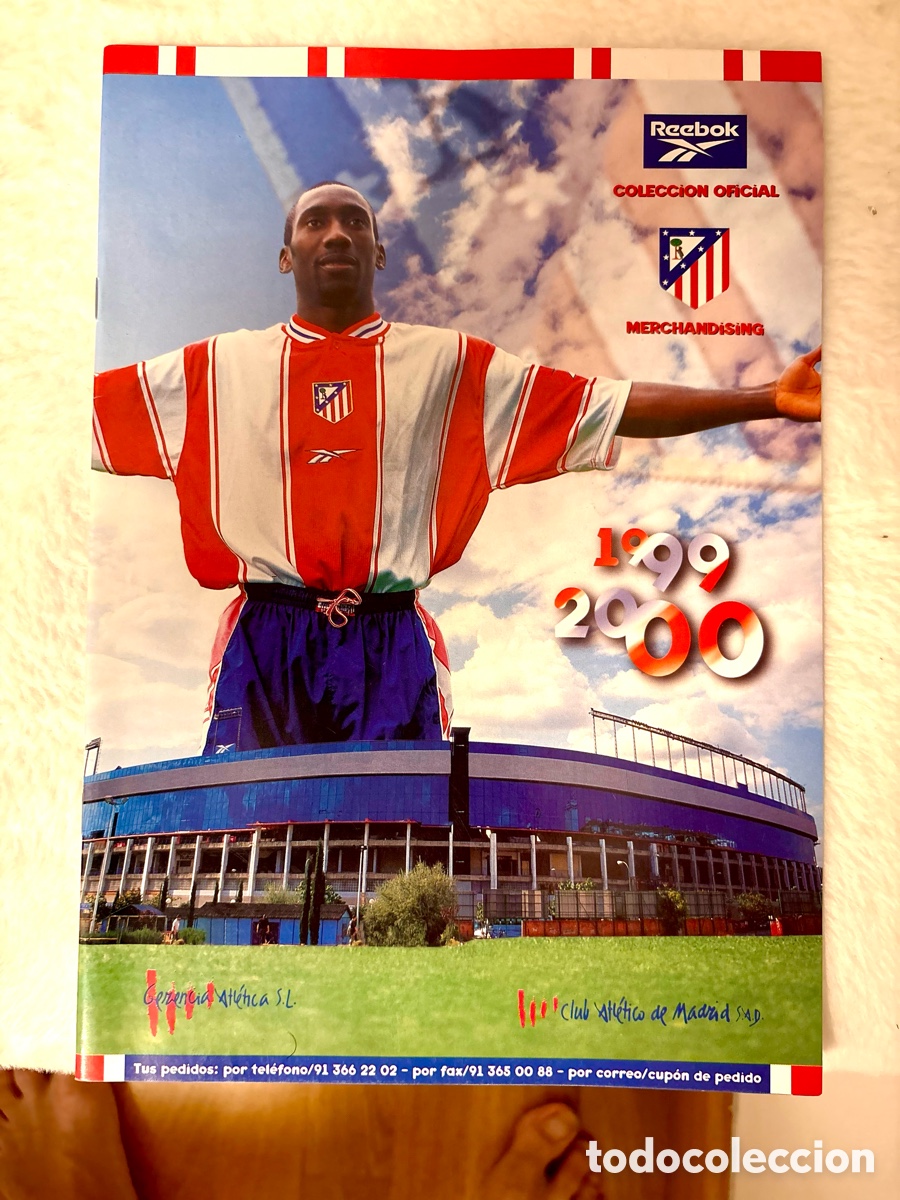 Coleccionismo deportivo: FANS ATL&Eacute;TICO Cat&aacute;logo Oficial Merchandising Atl&eacute;tico de Madrid 1999/2000 - Reebok / Hasselbaink