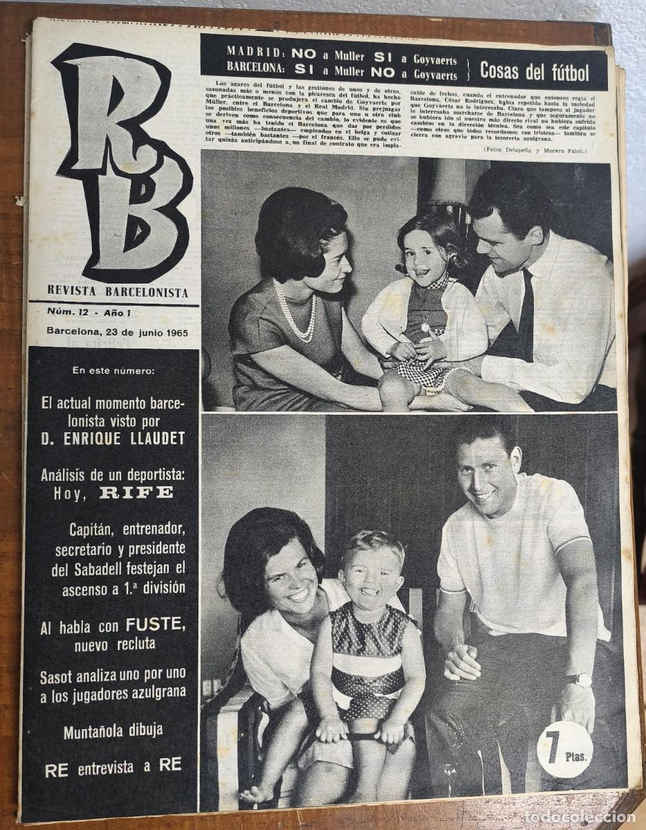 Coleccionismo deportivo: REVISTA BARCELONISTA -- A&Ntilde;O 1 -- N&ordm; 12 -- 23/06/1965