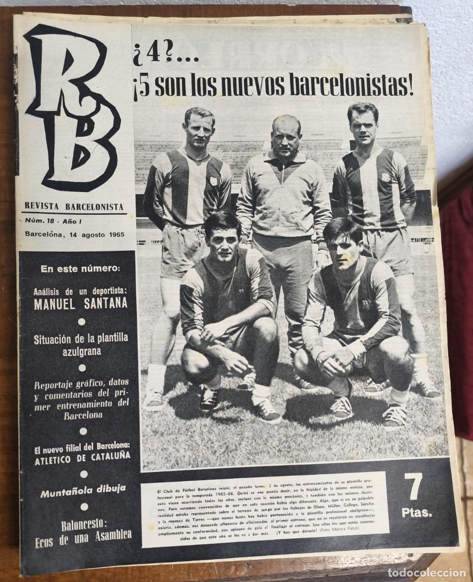 Coleccionismo deportivo: REVISTA BARCELONISTA -- A&Ntilde;O 1 -- N&ordm; 18 -- 14/08/1965