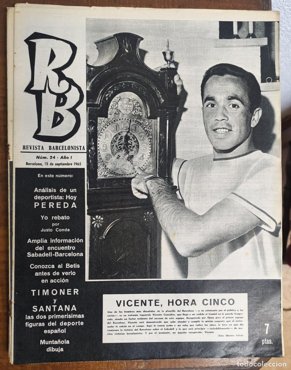 Coleccionismo deportivo: REVISTA BARCELONISTA -- A&Ntilde;O 1 -- N&ordm; 24 -- 15/09/1965