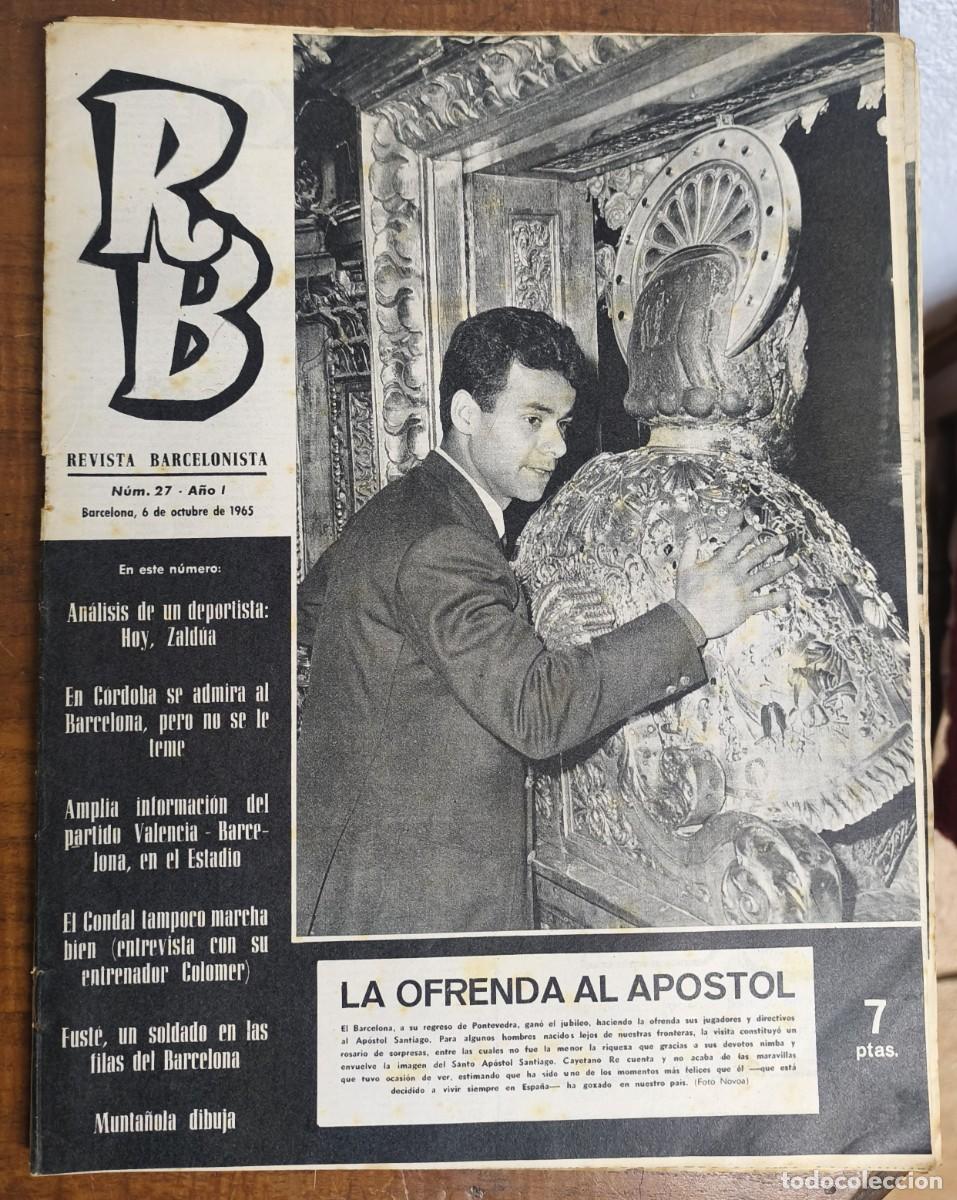 Coleccionismo deportivo: REVISTA BARCELONISTA -- A&Ntilde;O 1 -- N&ordm; 27 --06/10/1965