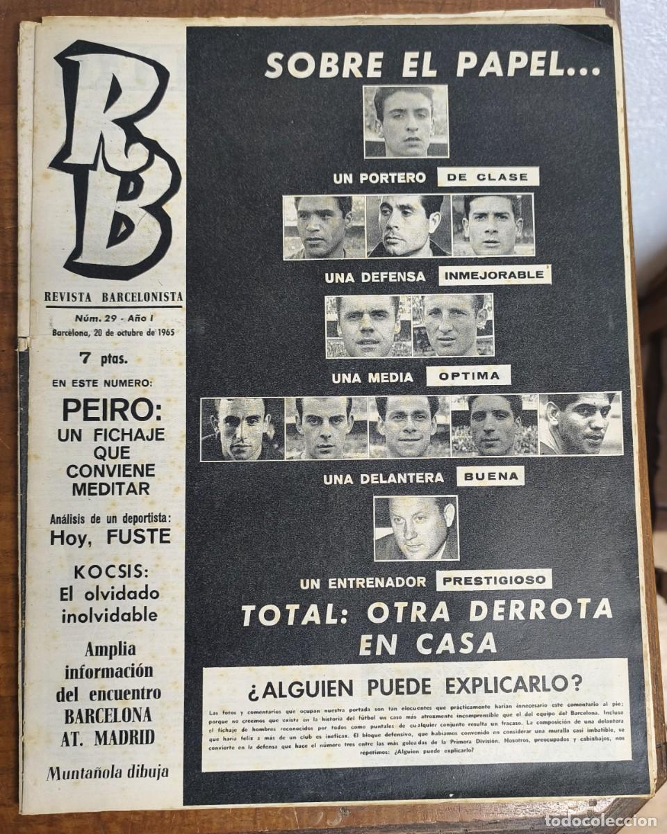 Coleccionismo deportivo: REVISTA BARCELONISTA -- A&Ntilde;O 1 -- N&ordm; 29 --20/10/1965