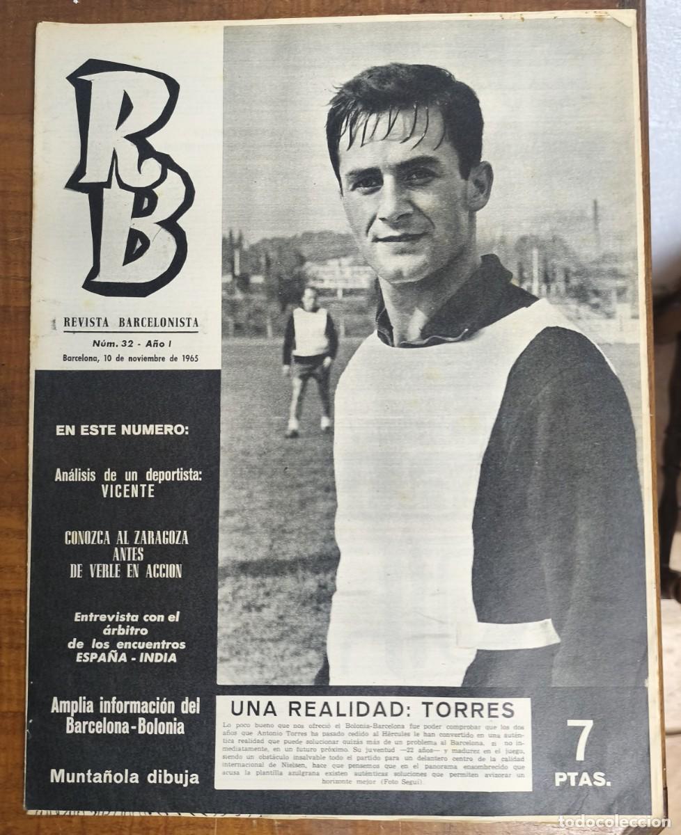 Coleccionismo deportivo: REVISTA BARCELONISTA -- A&Ntilde;O 1 -- N&ordm; 32 -- 10/11/1965