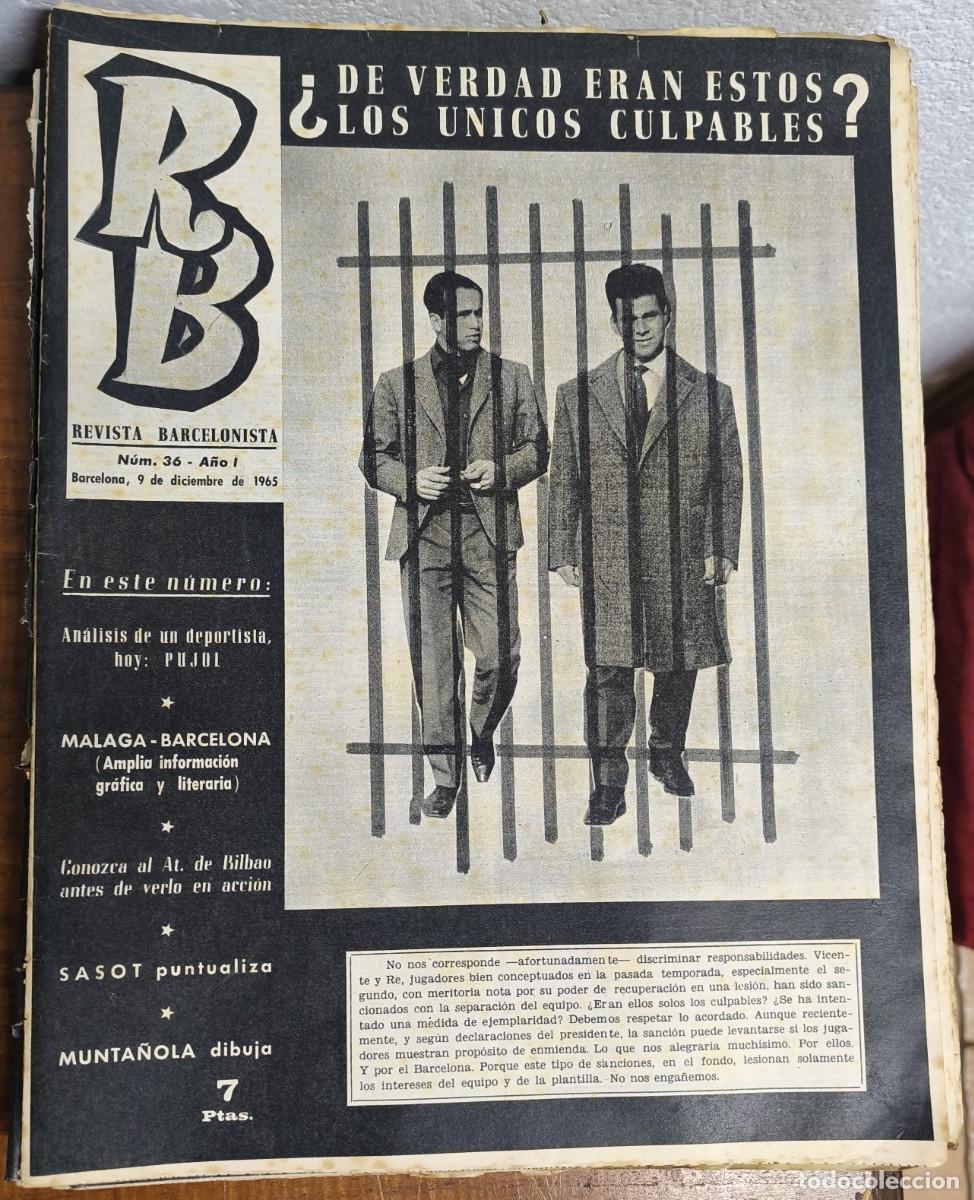 Coleccionismo deportivo: REVISTA BARCELONISTA -- A&Ntilde;O 1 -- N&ordm; 36 -- 09/12/1965