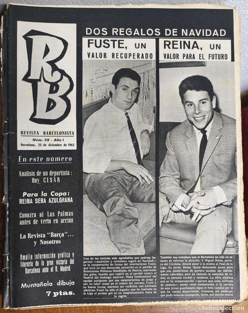 Coleccionismo deportivo: REVISTA BARCELONISTA -- A&Ntilde;O 1 -- N&ordm; 38 -- 23/12/1965