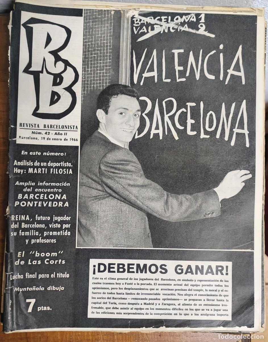 Coleccionismo deportivo: REVISTA BARCELONISTA -- A&Ntilde;O 1 -- N&ordm; 42 -- 19/06/1966