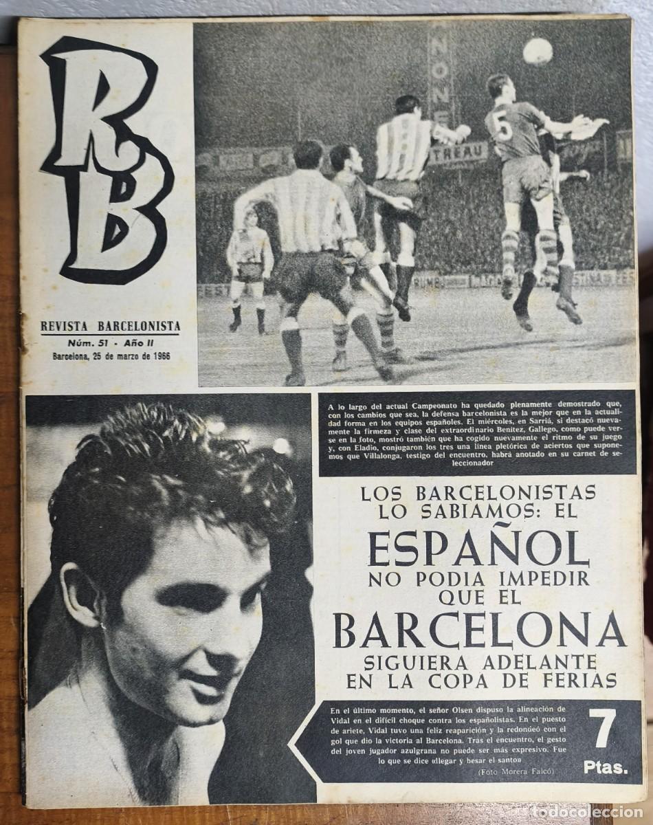 Coleccionismo deportivo: REVISTA BARCELONISTA -- A&Ntilde;O 2 -- N&ordm; 51 -- 25/03/1966