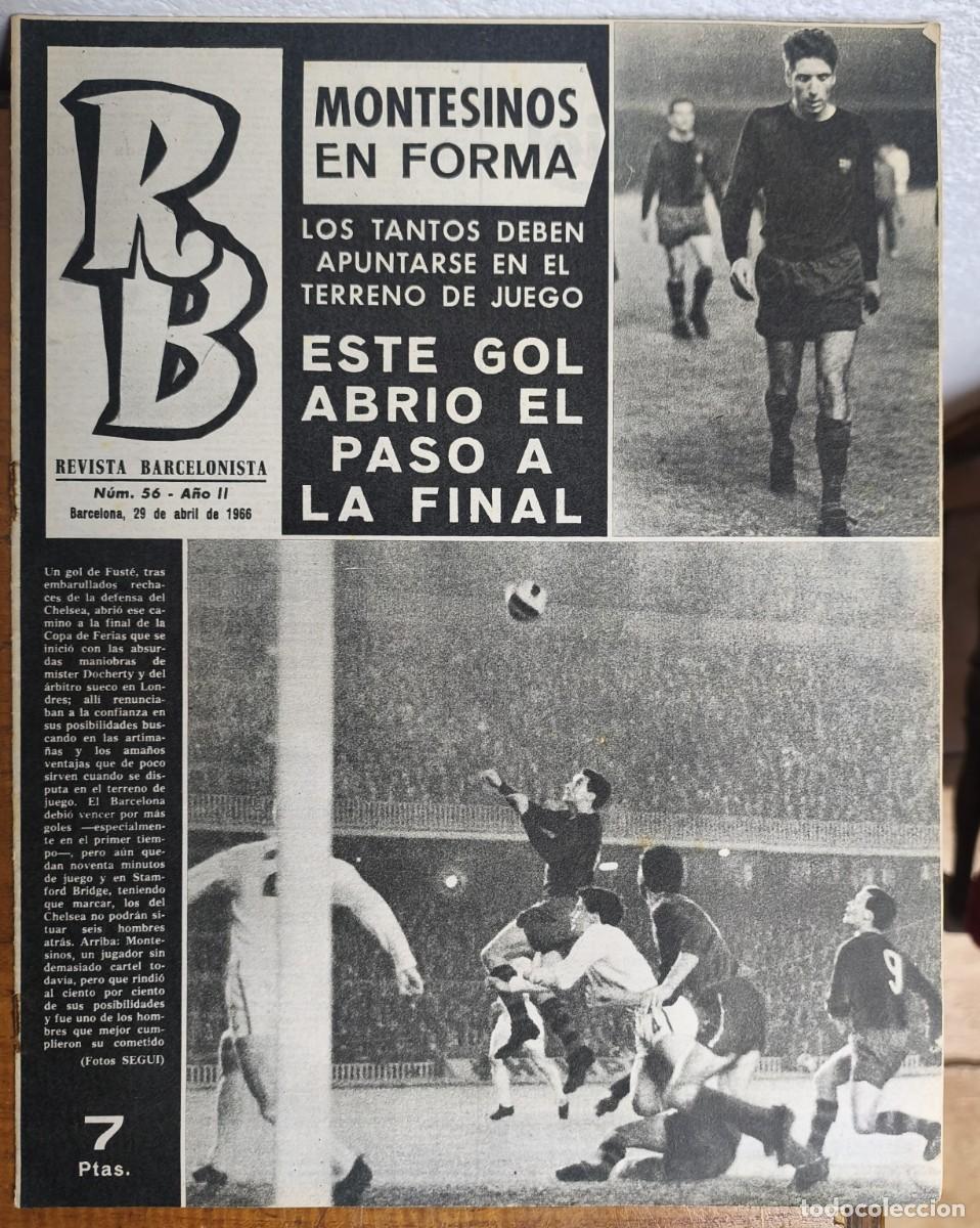 Coleccionismo deportivo: REVISTA BARCELONISTA -- A&Ntilde;O 2 -- N&ordm; 56 -- 29/04/1966