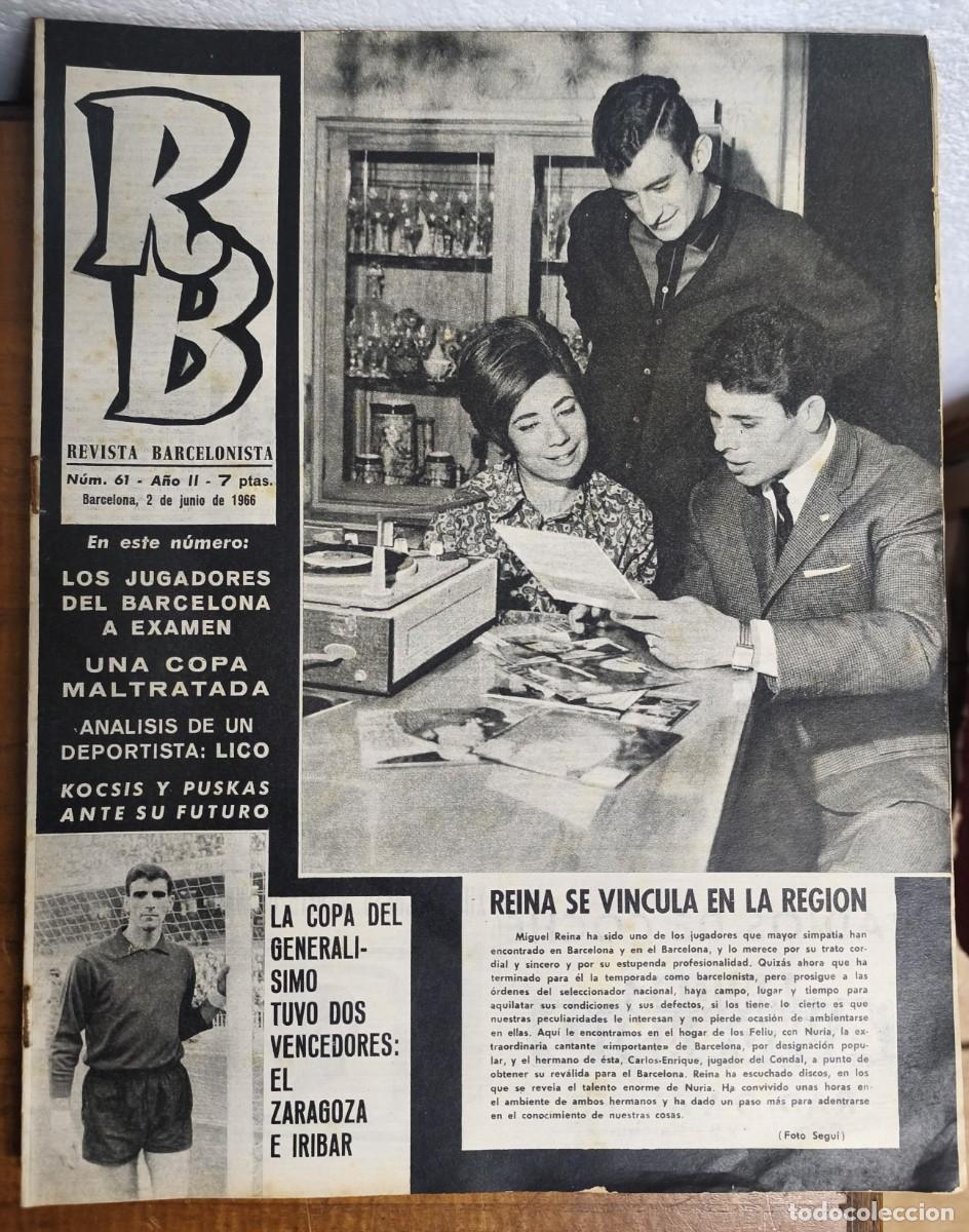 Coleccionismo deportivo: REVISTA BARCELONISTA -- A&Ntilde;O 2 -- N&ordm; 61 --02/06/1966